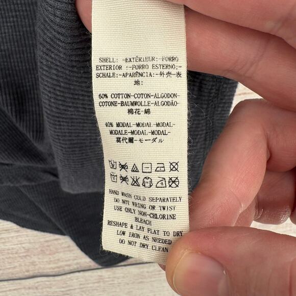 We the Free People Embroidered Henley Thermal Shirt Womens Small Blue Red Green - Picture 9 of 12